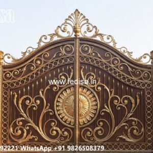 Simple Iron Gate Designs For Homes, Fancy Gates Main Gate Lighting In Outdoor