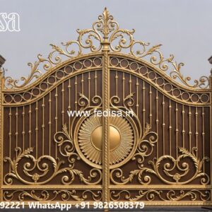 Security Gate Design, Fence Door Design Main Gate Lighting In Outdoor