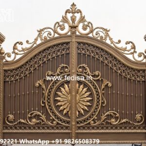 Simple Iron Gate Designs For Homes, Front Gate Grill Design Main Gate Lighting In Outdoor