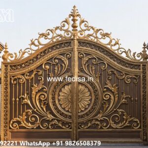 Main Gate Design 2041, Plain Sheet Gate Design Main Gate Lighting In Outdoor
