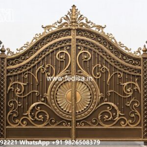 Security Gate Design, Square Bar Gate Design Main Gate Lighting In Outdoor