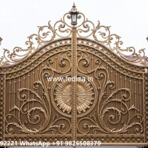 Compound Wall Gate Price, 3 Fold Gate Design Main Gate Lighting In Outdoor