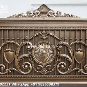 Mane Gate Design, Cast Iron Gate Design Main Gate Lighting In Outdoor