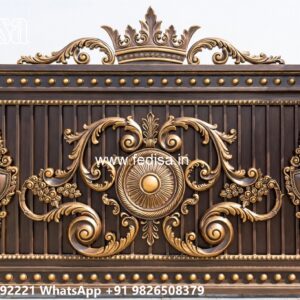 Single Steel Gate Design, Iron Sheet Gate Design Main Gate Lighting In Outdoor