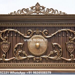 Simple Iron Gate Designs For Homes, Front Steel Gate Design Main Gate Lighting In Outdoor