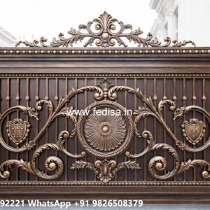 Steel Ke Gate Ki Design, Steel Sliding Gate Design Main Gate Lighting In Outdoor
