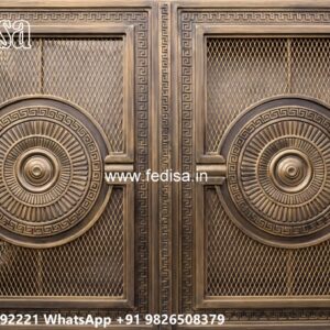 Mane Gate Design, Folding Iron Gate Design Main Gate Lighting In Outdoor