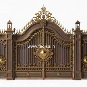 Single Steel Gate Design, Latest Iron Gate Design Main Gate Lighting In Outdoor