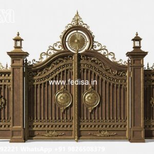 Simple Iron Gate Designs For Homes, Steel Door Gate Design Main Gate Lighting In Outdoor