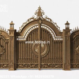 Single Steel Gate Design, Steel Single Gate Design Main Gate Lighting In Outdoor