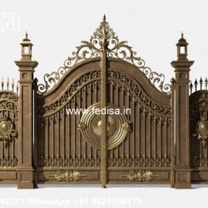 Simple Iron Gate Designs For Homes, New House Gate Design Main Gate Lighting In Outdoor