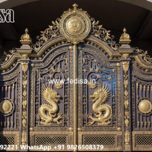 Simple Iron Gate Designs For Homes, Single Main Gate Design Main Gate Lighting In Outdoor