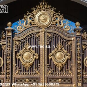 Steel Ke Gate Ki Design, Ghar Ke Gate Ki Design Main Gate Lighting In Outdoor