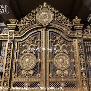 Steel Ke Gate Ki Design, Gate Elevation Design Main Gate Lighting In Outdoor