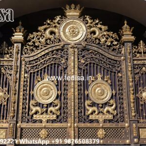 Main Gate Design 2064, Iron Gate Simple Design Main Gate Lighting In Outdoor