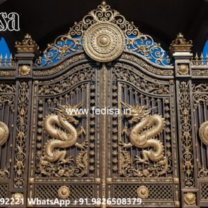 Single Steel Gate Design, Steel Ke Main Gate Main Gate Lighting In Outdoor