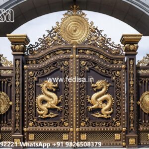 Simple Iron Gate Designs For Homes, Main Gate Steel Handle Design Main Gate Lighting In Outdoor