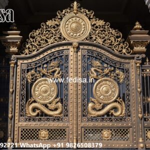 Lightweight Gate Design, Tube Gate Design Main Gate Lighting In Outdoor