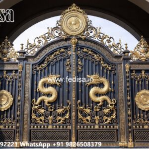 Office Gate Design, Box Gate Design Main Gate Lighting In Outdoor