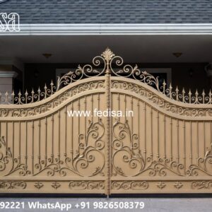 Security Gate Design, Modern Main Gate Main Gate Lighting In Outdoor