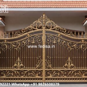 Simple Iron Gate Designs For Homes, Ss Sliding Gate Design Main Gate Lighting In Outdoor
