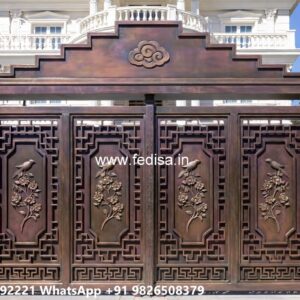 Security Gate Design, Square Pipe Gate Simple Design Main Gate Lighting In Outdoor