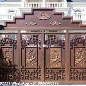 Compound Wall Gate Price, Tin Gate Design Main Gate Lighting In Outdoor