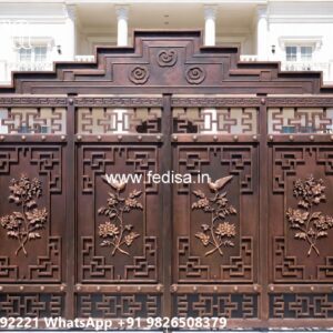 Main Gate Design 2072, Modern Wrought Iron Fence Main Gate Lighting In Outdoor