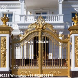 Lightweight Gate Design, Angle Gate Design Main Gate Lighting In Outdoor