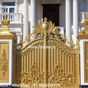 Office Gate Design, Sliding Iron Gate Design For House Main Gate Lighting In Outdoor