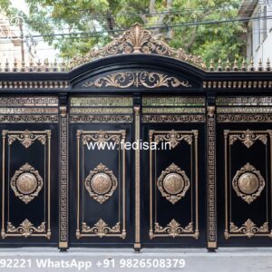 Lightweight Gate Design, Steel Gate Simple Design Main Gate Lighting In Outdoor