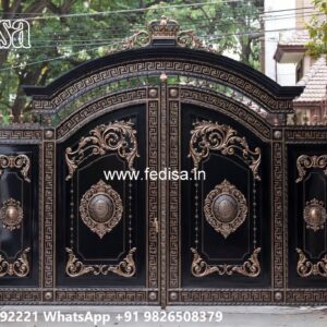 Steel Ke Gate Ki Design, Modern Entrance Gate Design Main Gate Lighting In Outdoor