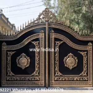 Simple Iron Gate Designs For Homes, House Gate Grill Design Main Gate Lighting In Outdoor