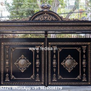 Compound Wall Gate Price, New Steel Gate Design 2026 Main Gate Lighting In Outdoor