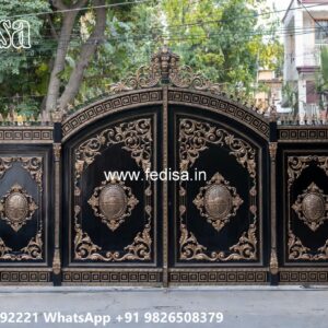 Compound Wall Gate Price, Gi Sheet Gate Design Main Gate Lighting In Outdoor