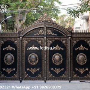 Simple Iron Gate Designs For Homes, Gate Grill Colour Main Gate Lighting In Outdoor