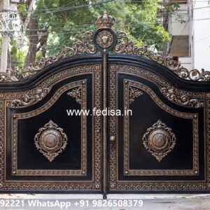 Security Gate Design, Mid Century Modern Gate Main Gate Lighting In Outdoor