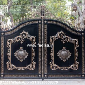 Compound Wall Gate Price, Steel Maharaja Gate Main Gate Lighting In Outdoor