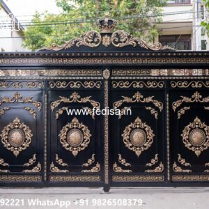 Single Steel Gate Design, Fancy Gate Ka Design Main Gate Lighting In Outdoor