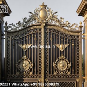 Single Steel Gate Design, Modern Aluminum Gate Designs Main Gate Lighting In Outdoor