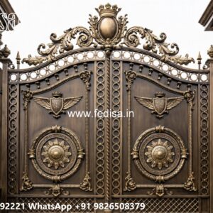 Simple Iron Gate Designs For Homes, Iron Modern Gate Design Main Gate Lighting In Outdoor