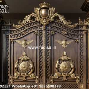 Small Main Gate Design, Modern Folding Gate Design Main Gate Lighting In Outdoor