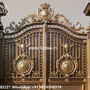 Lightweight Gate Design, Single Grill Gate Design Main Gate Lighting In Outdoor
