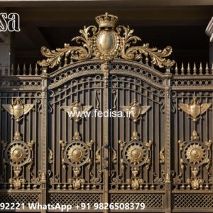 Office Gate Design, Rod Iron Gate Designs Main Gate Lighting In Outdoor