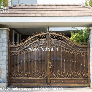 Small Main Gate Design, House Compound Gate Main Gate Lighting In Outdoor