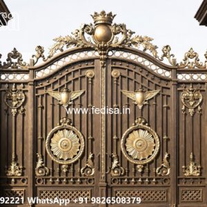 Lightweight Gate Design, Gate Design 2026 Iron Main Gate Lighting In Outdoor