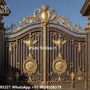Single Steel Gate Design, Simple Fence Gate Design Main Gate Lighting In Outdoor