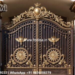 Compound Wall Gate Price, Gate Design Single Main Gate Lighting In Outdoor