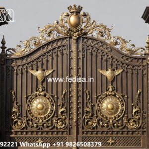 Main Gate Design 2087, Steel Gate Single Door Design Main Gate Lighting In Outdoor