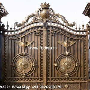 Simple Iron Gate Designs For Homes, New Gate Ka Design Main Gate Lighting In Outdoor